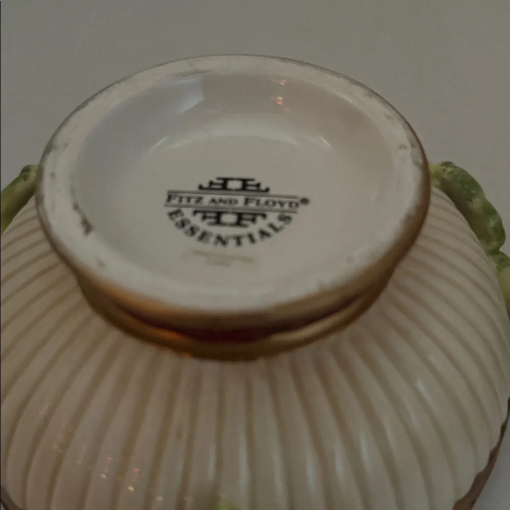 Fitz and Floyd Holiday Cat Bowl with Ornaments